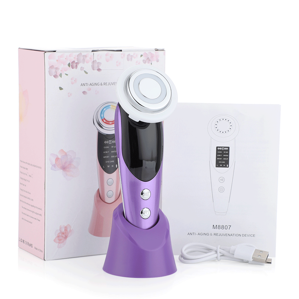Massageador Facial 7 em 1 Rejuvenescimento da pele Massageador Facial Terapia de Luz Antienvelhecimento Rugas Aparelho de Beleza
