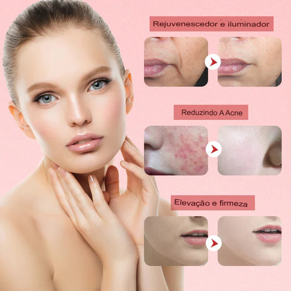 Massageador Facial 7 em 1 Rejuvenescimento da pele Massageador Facial Terapia de Luz Antienvelhecimento Rugas Aparelho de Beleza